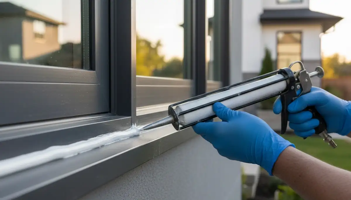 Professional caulking and sealing on exterior siding by house painters in Saint Charles, MO