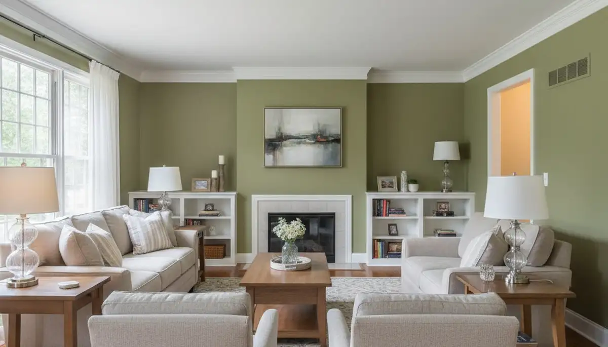 Finished interior painting in Saint Charles, MO showcasing smooth walls and vibrant, professional color finishes