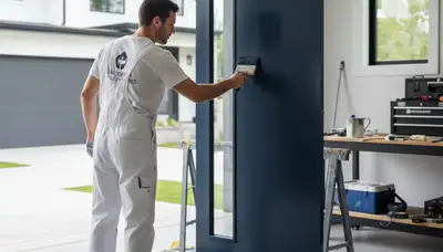 Professional door painting service in Saint Charles, MO by local house painters for lasting curb appeal