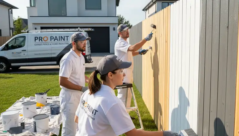 Professional fence painting service in Saint Charles, MO with durable weather‑resistant finish