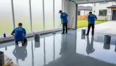 Professional epoxy garage floor coating in Saint Charles, MO by expert house painters