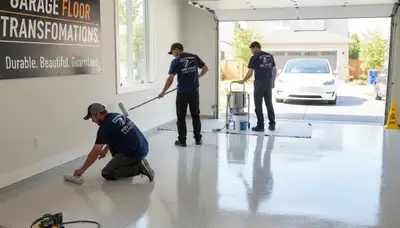 Professional epoxy garage floor coating in Saint Charles, MO by local house painting experts