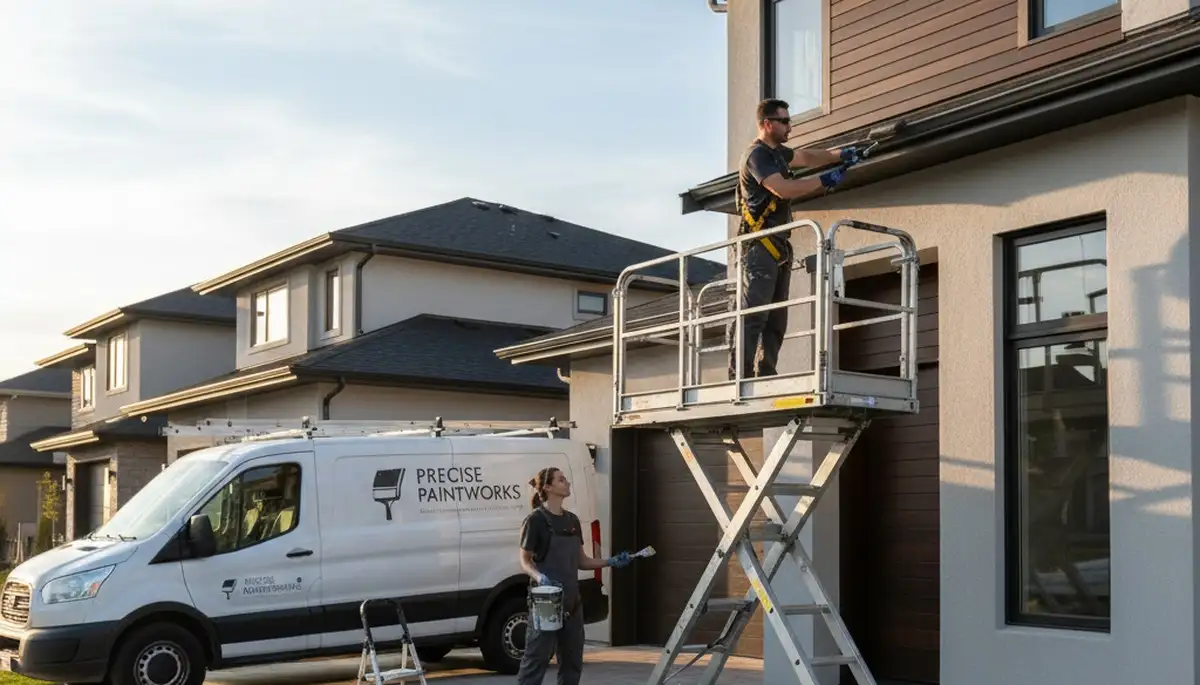 Professional gutter painting service in Saint Charles, MO protecting home exteriors from weather damage