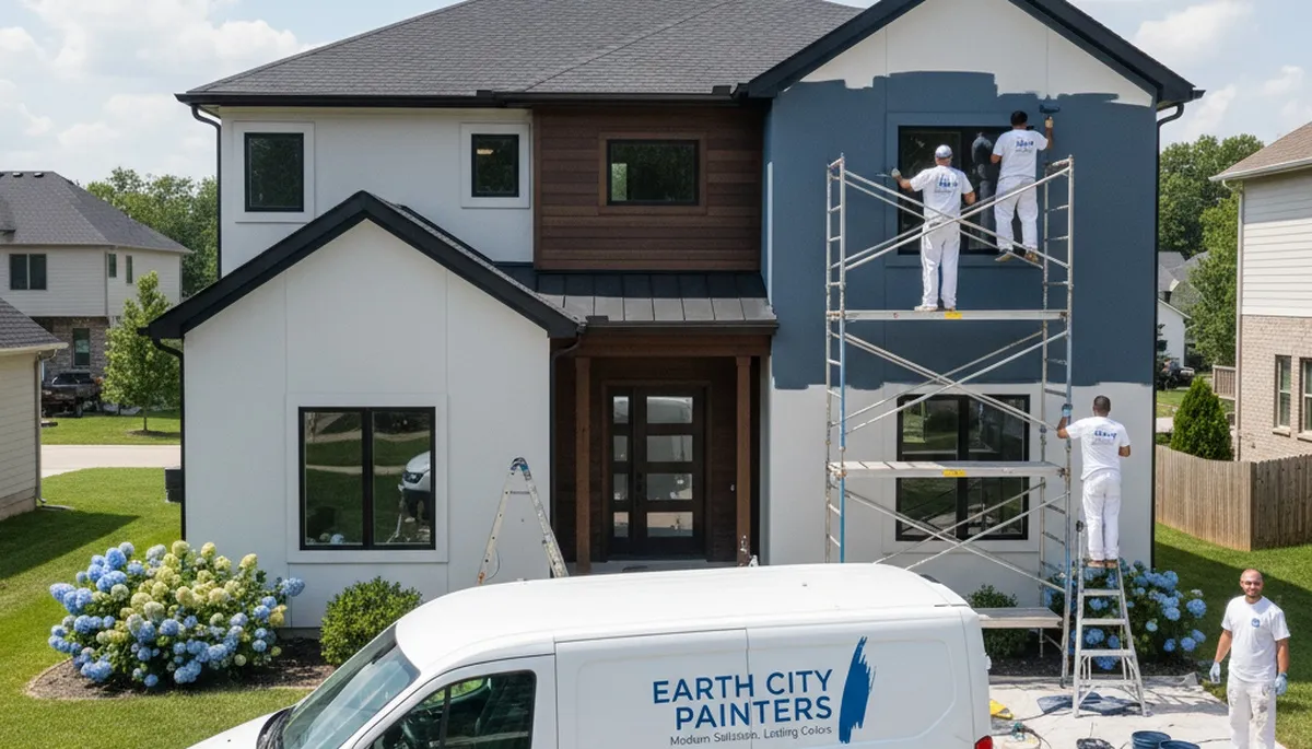 Professional house painters in Saint Charles MO providing exterior painting services