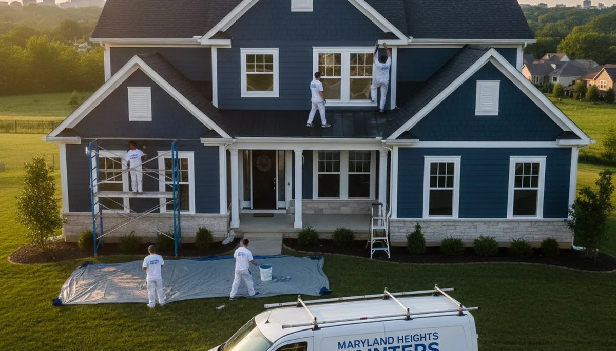 Professional house painters in Saint Charles MO improving home exterior with quality paint finish