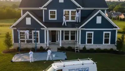 Professional house painters in Saint Charles MO improving home exterior with quality paint finish