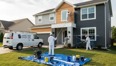 Professional house painters in Saint Charles MO providing expert residential exterior painting