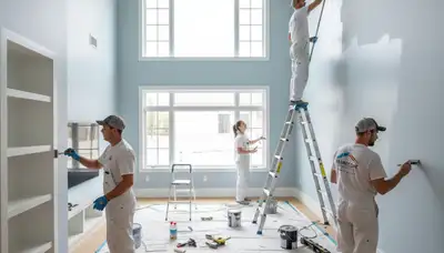 Professional interior house painting by expert painters in Saint Charles, MO living room remodel