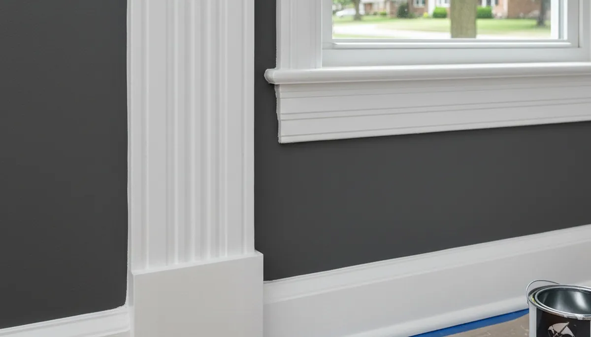 Professional interior trim painting with crisp lines highlighting Saint Charles MO home details