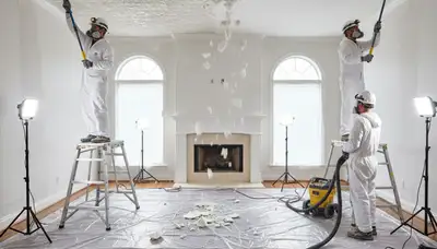 Professional popcorn ceiling removal in Saint Charles, MO home by expert house painters