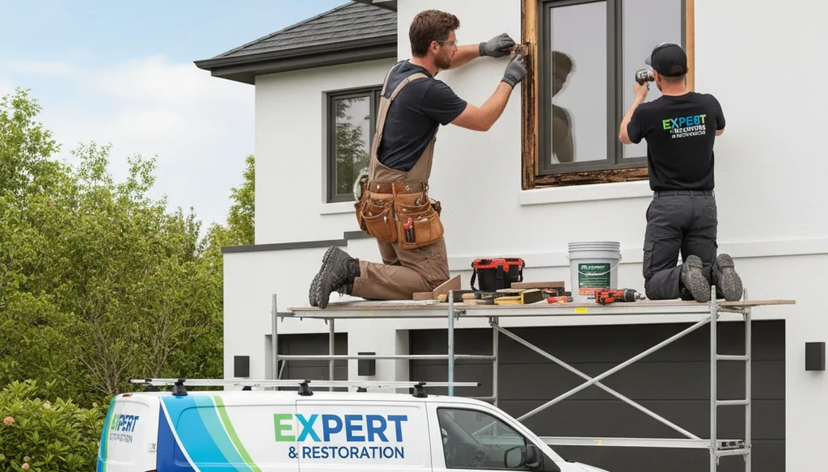 Professional wood rot repair on exterior siding by house painters in Saint Charles, MO