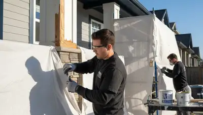 Professional wood rot repair on exterior siding by house painters in Saint Charles, MO